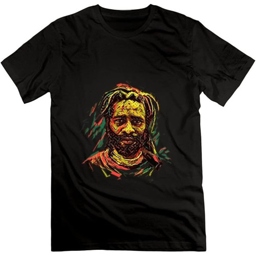 Sluggish min Men's Burning Spear T Shirt Black Sluggish min Men's Burning Spear T Shirt Black