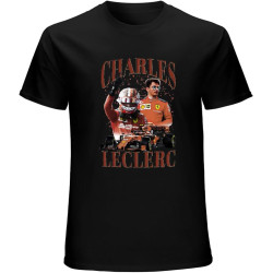 Amazing Male T Shirt Casual Oversized Charles Leclerc Victory Classic Essential T Shirt Men T Shirts Black