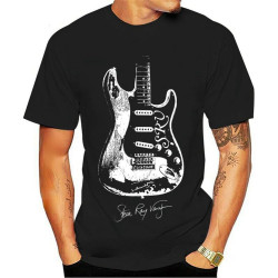Men Tee Stevie Ray Vaughan Guitar Blues Legend SRV Short-Sleev Loose Breathable Graphic T Shirts Men Clothing