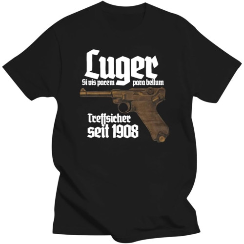 Luger Men's T-Shirt Pistole 08 Parabellum Selbstladepistole Dtschland