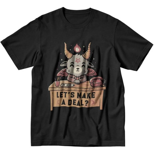 Kawaii Satan Demon Graphic Tshirts Funny Goat TeeHail Baphomet Horror Funny Evil T Shirt Men Kawaii Satan Demon Graphic Tshirts Funny Goat TeeHail Baphomet Horror Funny Evil T Shirt Men