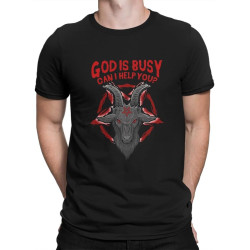 God is Busy Can I Help You Occult Tshirt for Men Baphomet Satan Lucifer Clothing Novelty T Shirt Soft God is Busy Can I Help You Occult Tshirt for Men Baphomet Satan Lucifer Clothing Novelty T Shirt Soft