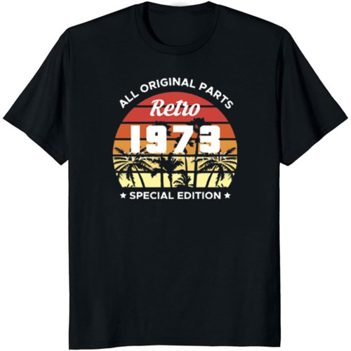 Arrival1973 Limited Edition Radio Birthday Print Vintage Tshirt Party Father Mother Present Men Shirt