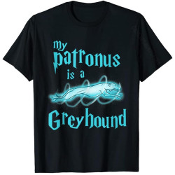 My PatronIs A Greyhound Funny Cute Dog Lover Basic Top Tops Shirts Design Cotton Men Top T-Shirts