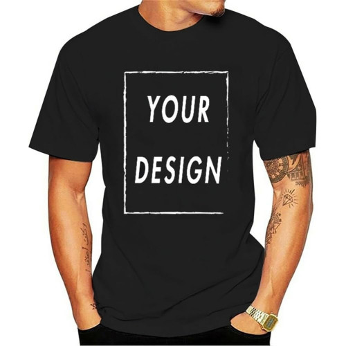 vCustomized Print Tshirt Men Casual Harajuku Tee Tops DIY Your Like Photo or T-Shirt Custom Black White Tops