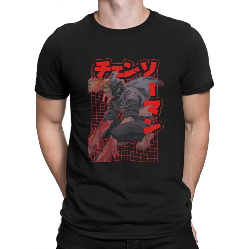 Vintage Hip Hop Tshirt Chainsaw Man Printing Streetwear 100% Cotton T Shirt Men Tee Clothes Vintage Hip Hop Tshirt Chainsaw Man Printing Streetwear 100% Cotton T Shirt Men Tee Clothes