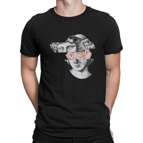 Men T-Shirts Greek Statue with Flower Mind Novelty Tees Short Sleeve ropean Art T Shirts Crewneck Tops Printed Men T-Shirts Greek Statue with Flower Mind Novelty Tees Short Sleeve ropean Art T Shirts Crewneck Tops Printed