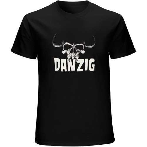 Danzig Punk Band T-Shirt Graphic Mens Basic Black Unisex Cotton Casual Tee Danzig Punk Band T-Shirt Graphic Mens Basic Black Unisex Cotton Casual Tee