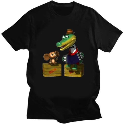 Kawaii Russian Cheburashka Big-Eyed Monkey T Shirt Crocodile Clothes Loose Crewneck Tshirt Tops Harajuku Men Clothing Kawaii Russian Cheburashka Big-Eyed Monkey T Shirt Crocodile Clothes Loose Crewneck Tshirt Tops Harajuku Men Clothing
