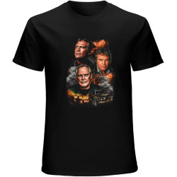 Lee Majors Men's T-Shirt Vintage Colt Seavers Retro Kult Girlie Black