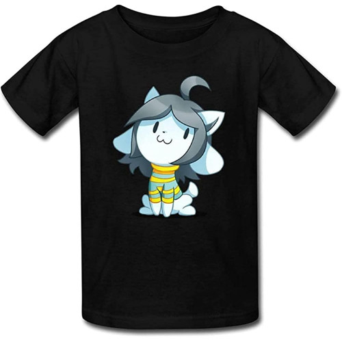 Undertale Cute Temmie for T-Shirt Graphic Unisex Tee Shirt Black