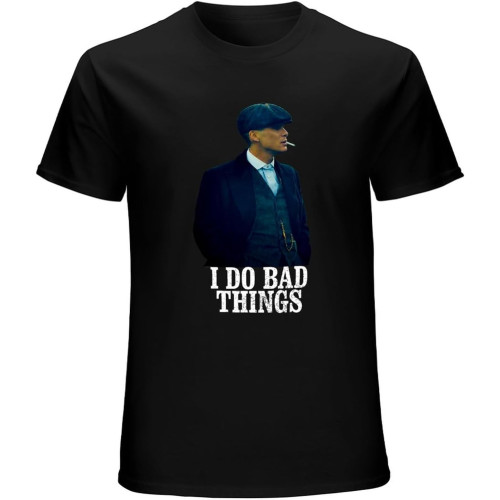 Thomas Shelby of I Do Bad Things Mans Classic Breathable T Shirt Black