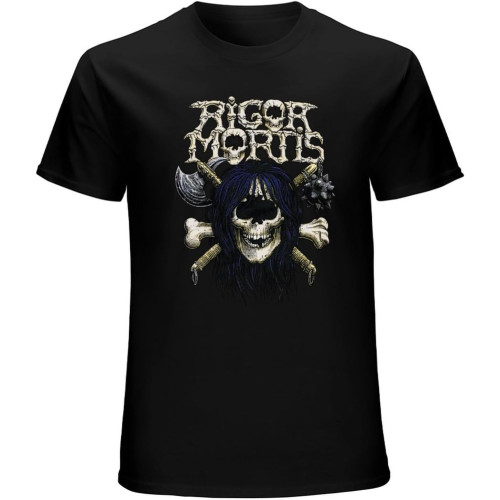 Men's Limited New Rigor Mortis American Thrash Speed Metal Band Art Logo T-Shirt Black Men's Limited New Rigor Mortis American Thrash Speed Metal Band Art Logo T-Shirt Black