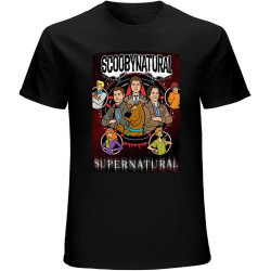 Mens Classic Scooby-Natural Mystery Tees T Shirt Black