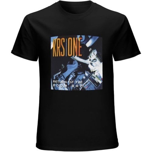 Men's KRS-One Return of The Boom Bap T-Shirt - BDP KRS One Hip Hop NYC Album Art 90'S Black Men's KRS-One Return of The Boom Bap T-Shirt - BDP KRS One Hip Hop NYC Album Art 90'S Black