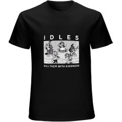 Men's Discrete Idles Kill Them with Kindness Vintage t-Shirt,Idles Band t Shirt Black
