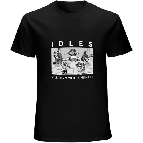 Men's Discrete Idles Kill Them with Kindness Vintage t-Shirt,Idles Band t Shirt Black Men's Discrete Idles Kill Them with Kindness Vintage t-Shirt,Idles Band t Shirt Black