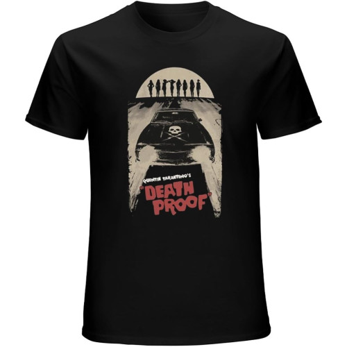 Men's Mod-4-Death-Proof-Stuntman-Mike-Car-Skull-Quentin-Tarantino-Retro-Vintage-Movie-Driving-School-Camiseta T Shirt Black Men's Mod-4-Death-Proof-Stuntman-Mike-Car-Skull-Quentin-Tarantino-Retro-Vintage-Movie-Driving-School-Camiseta T Shirt Black