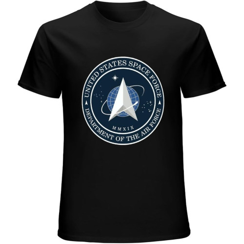 Space Force Logo Graphic T-Shirt Mens T-Shirt Black