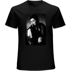 Dolores O'Riordan Mic Poster T-Shirt Mens Unisex Tees Black Dolores O'Riordan Mic Poster T-Shirt Mens Unisex Tees Black