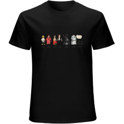 Doodle Series Star Family Tee Mens Crew Neck Short Sleeve T-Shirt Top Black Doodle Series Star Family Tee Mens Crew Neck Short Sleeve T-Shirt Top Black