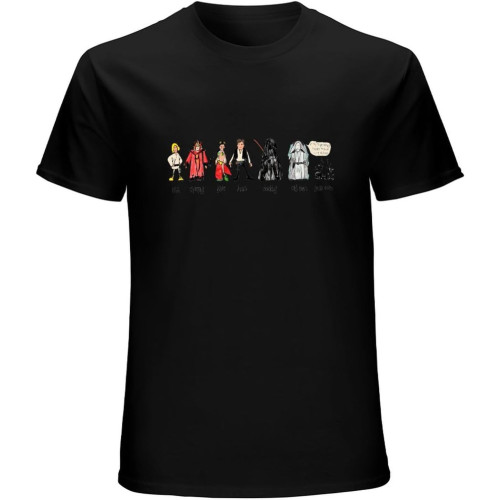 Doodle Series Star Family Tee Mens Crew Neck Short Sleeve T-Shirt Top Black Doodle Series Star Family Tee Mens Crew Neck Short Sleeve T-Shirt Top Black
