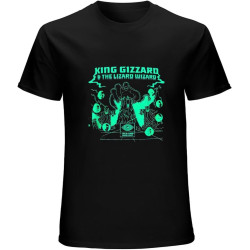 King Gizzard and The Lizard Wizard Mens T-Shirt Funny Cotton Tee Gift Men Black King Gizzard and The Lizard Wizard Mens T-Shirt Funny Cotton Tee Gift Men Black