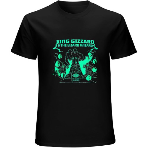 King Gizzard and The Lizard Wizard Mens T-Shirt Funny Cotton Tee Gift Men Black King Gizzard and The Lizard Wizard Mens T-Shirt Funny Cotton Tee Gift Men Black