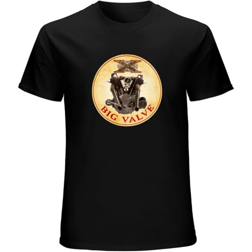 Cotton Shirt Excelsior Autocycle - Graphic Cotton Short Sleeve Fashion Classic Breathable T Shirt Black