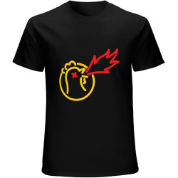 Men's Hot One Chicken Tee, Hot Sauce Spicy Lunch Food Logo Cock Chili Gift T Shirt New Black Men's Hot One Chicken Tee, Hot Sauce Spicy Lunch Food Logo Cock Chili Gift T Shirt New Black