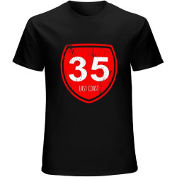 Highway 35 East Coast Aotearoa T-Shirt Vintage t Shirt Quick Drying Shirt t Shirts for Men Graphic t Shirts Men Black