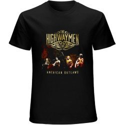 American Outlaws The Highwaymen Man Plus Size Short Sleeve T-Shirt Round Neck Ultra Cotton Tee Tops Black