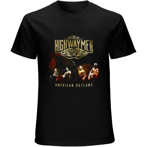 American Outlaws The Highwaymen Man Plus Size Short Sleeve T-Shirt Round Neck Ultra Cotton Tee Tops Black American Outlaws The Highwaymen Man Plus Size Short Sleeve T-Shirt Round Neck Ultra Cotton Tee Tops Black