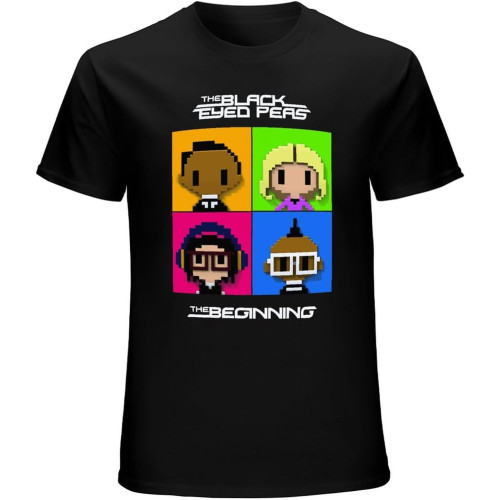 Men Men T-Shirts The Eyed Peas Fashionable Breathable and Soft Tee(5) Black