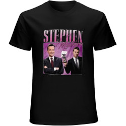 Men's Stephen Mulhern Appreciation Fitted Ladies T-Shirt Homage Throwback Stag Hen Do Black