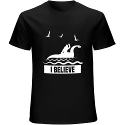 Hartwell I Believe Loch Ness Monster Nessie Mens Funny Unisex T-Shirt2 Red Black