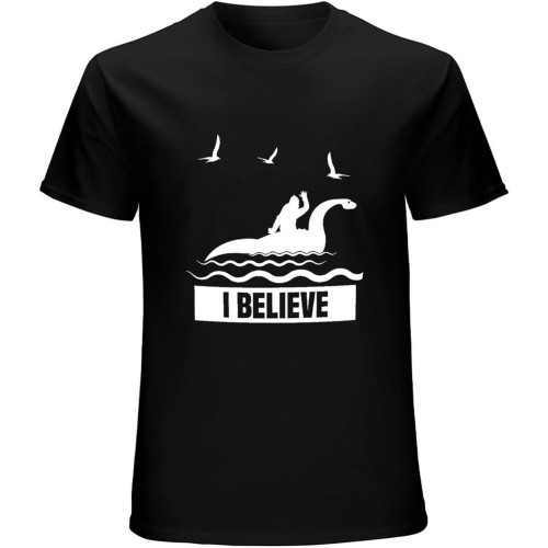 Hartwell I Believe Loch Ness Monster Nessie Mens Funny Unisex T-Shirt2 Red Black