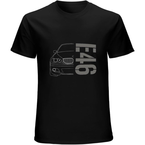 Men's T-Shirt E46 E 46 Classic Drift Series 3 Car Summer Style Brand Casual O-Neck Male Tops & Tees Printing on T Shirts Black Men's T-Shirt E46 E 46 Classic Drift Series 3 Car Summer Style Brand Casual O-Neck Male Tops & Tees Printing on T Shirts Black