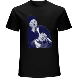 Men's Laurel and Hardy T-Shirt Birthday Gift Black