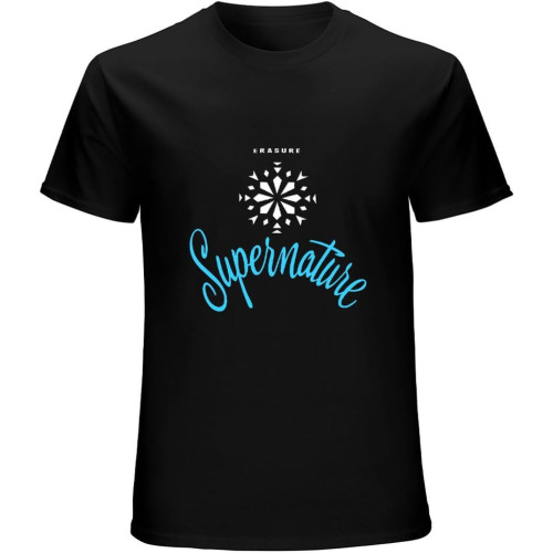 Erasure Supernature Funny Tee Shirts for Men Black Erasure Supernature Funny Tee Shirts for Men Black