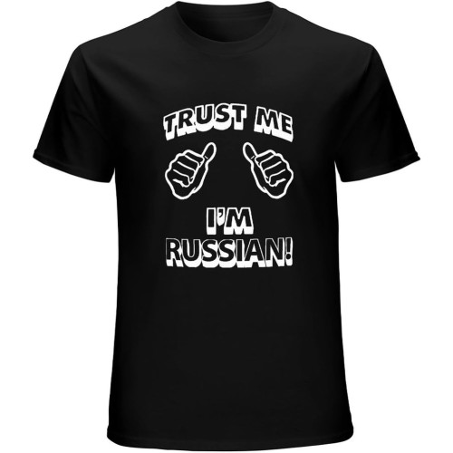 Trust Me I'm I am Russian Weiß Gelb Rot Men's Men's T-Shirt 100% Cotton UDSSR Russland Sowjetunion KGB Shirt SZ25478 Black Trust Me I'm I am Russian Weiß Gelb Rot Men's Men's T-Shirt 100% Cotton UDSSR Russland Sowjetunion KGB Shirt SZ25478 Black