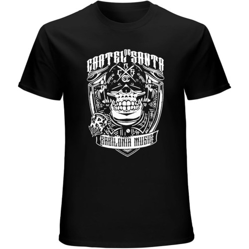 Cartel De Santa Music Band Logo Head tee Shirt T-Shirt Men's Black Cartel De Santa Music Band Logo Head tee Shirt T-Shirt Men's Black