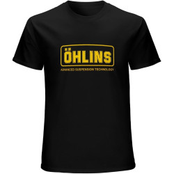 Ohlins Vintage Shock Suspension T-Shirt Graphic Mens Basic Black Unisex Cotton Casual Tee Ohlins Vintage Shock Suspension T-Shirt Graphic Mens Basic Black Unisex Cotton Casual Tee