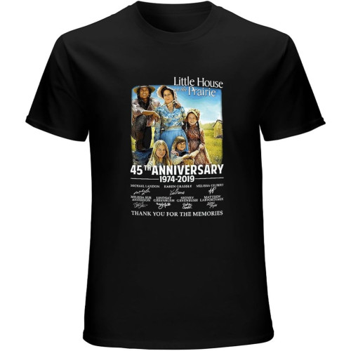 Men's Little House On The Prairie 45Th Anniversary Memories Tv Show Gift T-Shirt Black Men's Little House On The Prairie 45Th Anniversary Memories Tv Show Gift T-Shirt Black