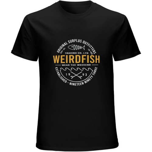 Men's Weird Fish Waves Graphic T-Shirt Garnet Black Men's Weird Fish Waves Graphic T-Shirt Garnet Black