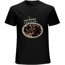 Men's Unisex Cotton T-Shirt The Eton Rifles Setting Sons Tee The Jam Vintage Black Men's Unisex Cotton T-Shirt The Eton Rifles Setting Sons Tee The Jam Vintage Black
