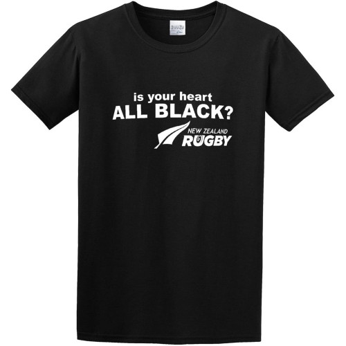 New Zealand All Black Rugby Unisex 100% Cotton Short-Sleeve T-Shirts Black New Zealand All Black Rugby Unisex 100% Cotton Short-Sleeve T-Shirts Black