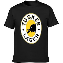 Tusker Lager Beer Elephant Alchohol Men's T-Shirt Unisex Black Tee Tusker Lager Beer Elephant Alchohol Men's T-Shirt Unisex Black Tee
