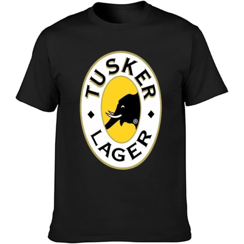 Tusker Lager Beer Elephant Alchohol Men's T-Shirt Unisex Black Tee Tusker Lager Beer Elephant Alchohol Men's T-Shirt Unisex Black Tee