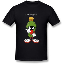Men's Marvin The Martian Looney Tunes Logo Black T Shirt Men's Marvin The Martian Looney Tunes Logo Black T Shirt